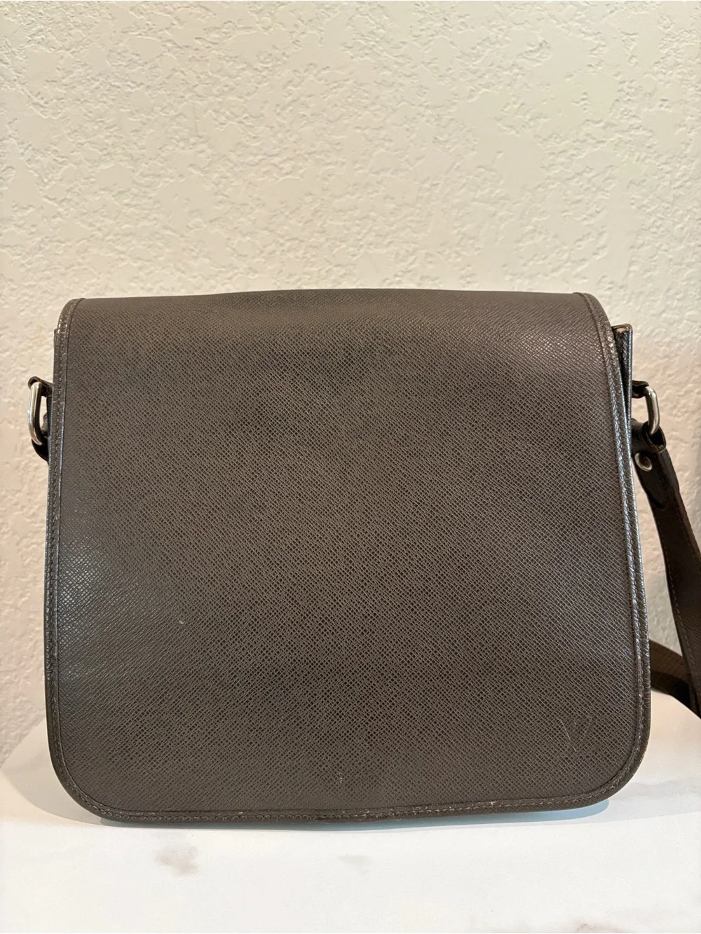 Louis Vuitton Andrei Brown Taiga Crossbody Bag